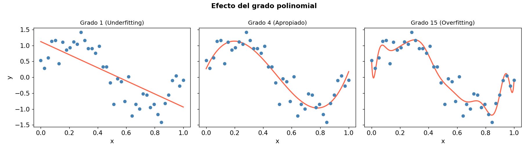 Efecto del grado polinomial
