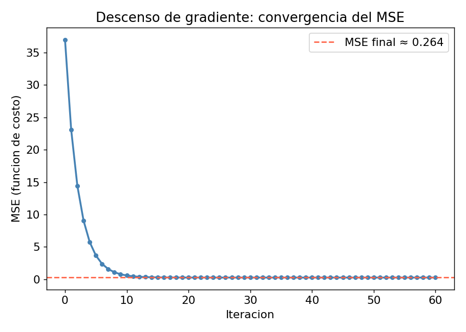Descenso de gradiente: convergencia